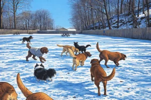 cartoon snow dog par